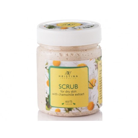 Scrub for dry skin with chamomile extract