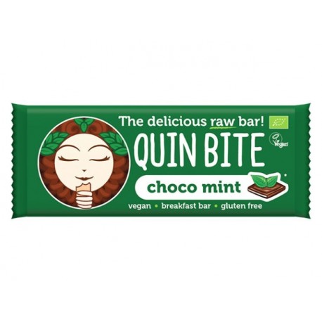 Суров, веган бар с мента и шоколад, QuinBite - 30 гр.