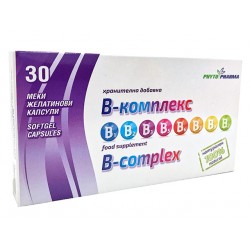 Витамин В-комплекс, натурален, ФитоФарма, 30 капсули