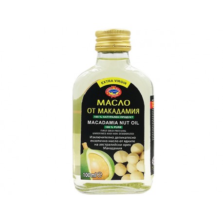 Масло от макадамия, студено пресовано, Агроселпром, 100 мл.