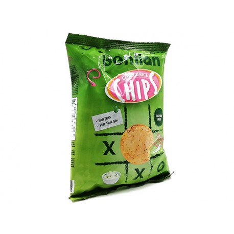 Corn and Rice Chips - sour cream and chive, Benlian, 50 g