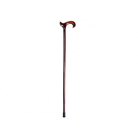 Wooden walking stick with curved handle, China