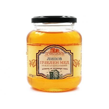 Natural Bulgarian Linden Honey, Pchelin, 450 g
