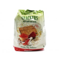 Crackers with spelt and seeds, paprika, Yammy Yo, 110 g