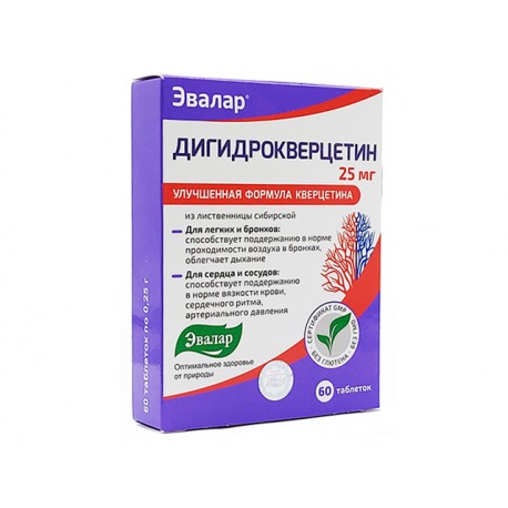 Dihydroquercetin, heart and blood vessels, Evalar, 60 tablets