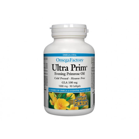 Ultra Prim, Evening primrose oil (1000 mg), Natural Factors, 90 capsules