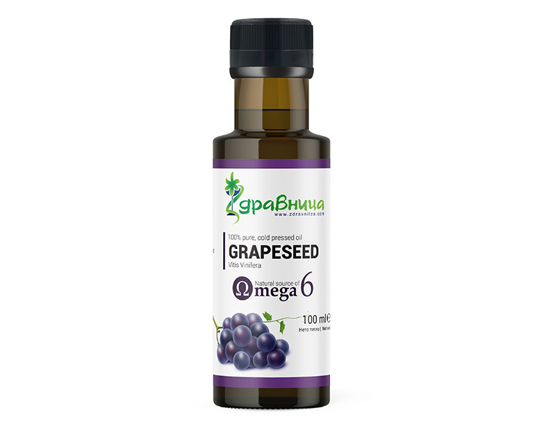 Grapeseed oil, cold pressed, Zdravnitza, 100 ml