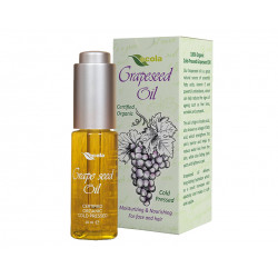 Organic Grapeseed oil, cold pressed, Ecola, 20 ml