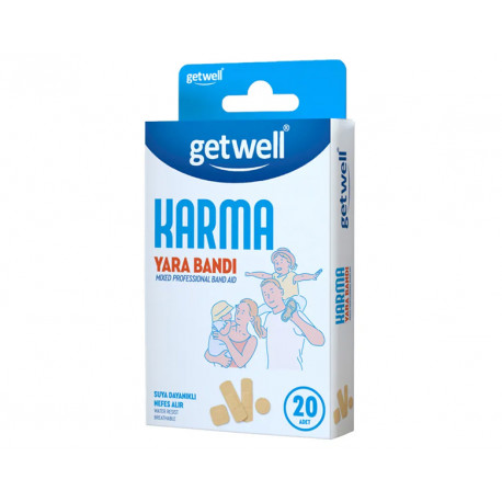 Karma - mixed first aid plasters, Getwell, 20 pcs