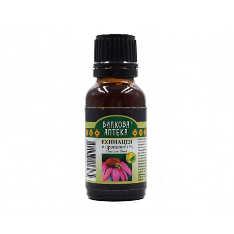 Echinacea with propolis, herbal tincture, Bioherba, 20 ml