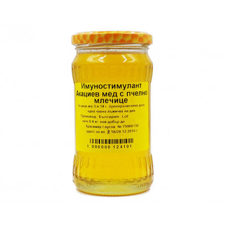 Acacia honey with royal jelly, immunostimulant for children, 400 g