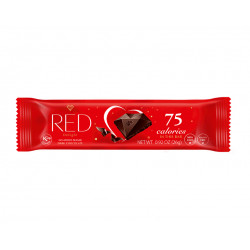 Dark chocolate, no added sugar and less calories, Red, 26 g