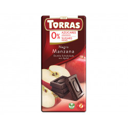 Dark chocolate with apple, no added sugar, Torras, 75 g