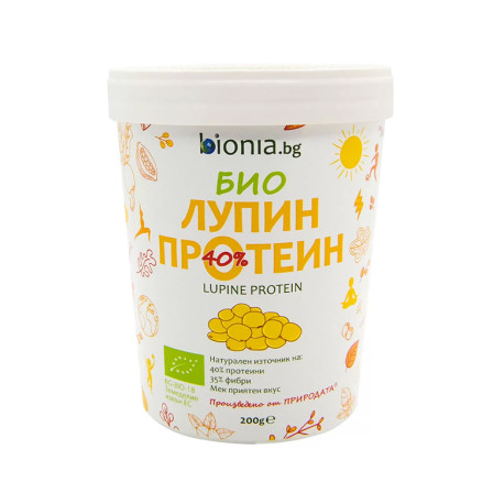Лупин протеин, органичен, на прах, Биониа, 200 гр.