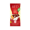 Vegan oat milk chocolate - almond and orange, Red, 85 g
