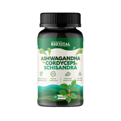 Ashwagandha, Cordyceps and Schizandra, Biovital, 60 capsules