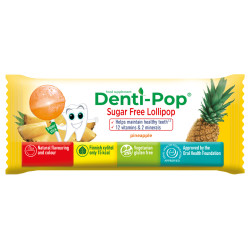 Близалка за здрави зъби, без захар, ананас, Денти-Поп, 6 гр.