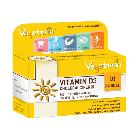 Vitamin D3 - drops (cholecalciferol), Vegetamin, 20 ml