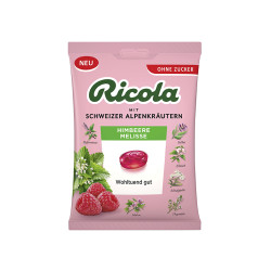 Swiss herbal candies - Raspberry and Lemon balm, Ricola, 75 g