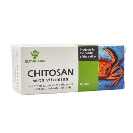 Хитозан с витамини, Елит-Фарм. 80 таблетки