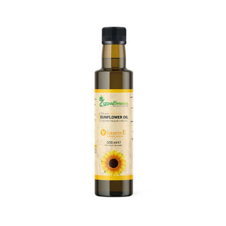 Sunflower oil, cold pressed, Zdravnitza, 500 ml