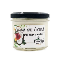 Soy Wax Candle - Papaya and Coconut, Pinna Moda, 130 ml