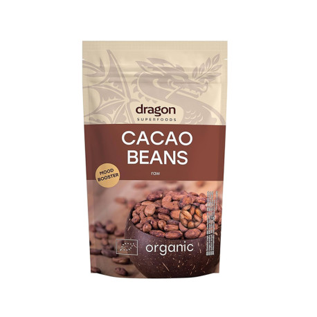 Organic Cacao beans, Dragon Superfoods, 200 g