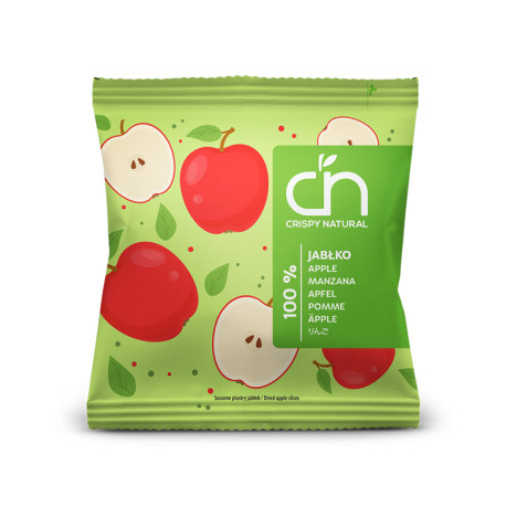 Dried apple chips, Crispy Natural, 18 g