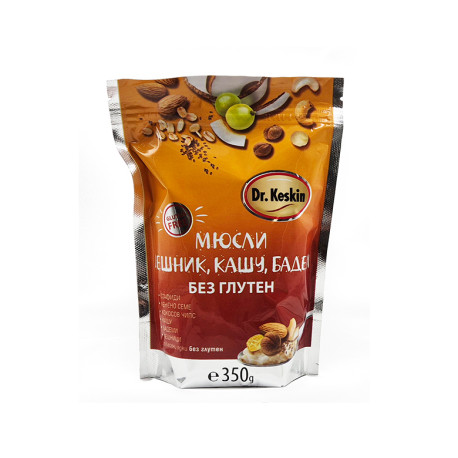 Gluten-free muesli - hazelnut, cashew, almond, Dr. Keskin, 350 g