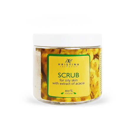 Scrub for oily skin with extracts of acacia, Hristina, 200 ml