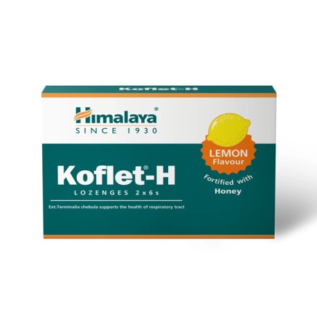 Koflet-H, Lemon Flavour, Himalaya, 12 lozenges