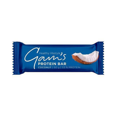 Протеинов бар - кокос с 33% протеин, Gam's, 50 гр.