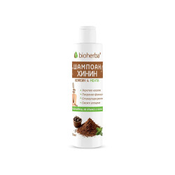 Shampoo with quinine, caffeine and mint, Bioherba, 250 ml