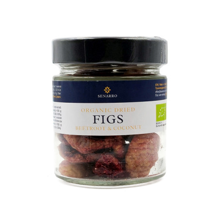 Organic dried figs with beetroot and coconut, Senarro, 100 g