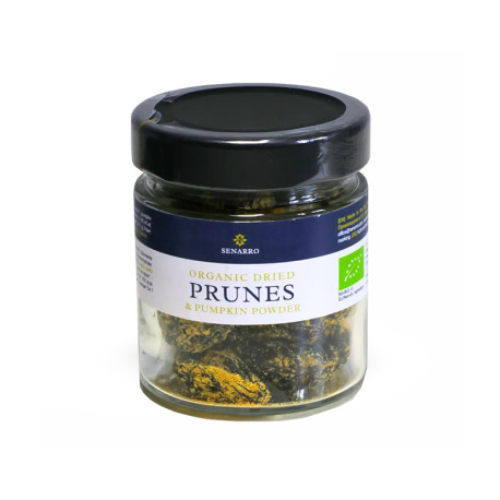 Organic dried prunes with pumpkin powder, Senarro, 100 g