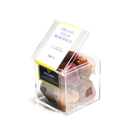 Organic Vegan Bliss Balls - cocoa and raspberry, Senarro, 160 g