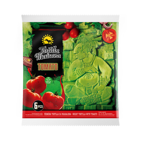 Wheat Tortilla with Tomato, Tortilla Mexicana, 390 g Wheat Tortilla with Tomato, Tortilla Mexicana, 390 g