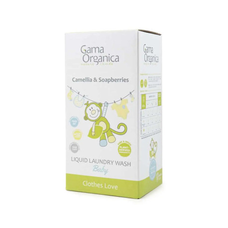 Хипоалергенен течен препарат за бебешко пране, Гама Органика, 1.5 литра