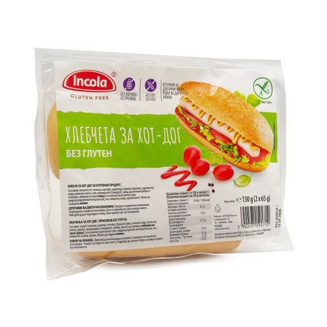 Hot Dog Bun - gluten free, Incola, 130 g