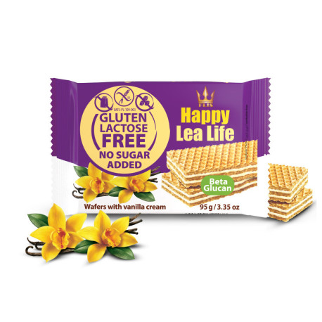 Gluten and Lactose Free Wafers - Vanilla, Happy Lea Life, 95 g