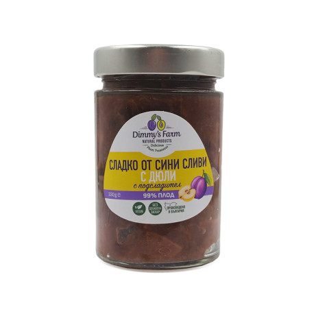 Homemade Plum & Quince Jam, sugar-free, Dimmy's Farm, 330 g Homemade Plum & Quince Jam, sugar-free, Dimmy's Farm, 330 g