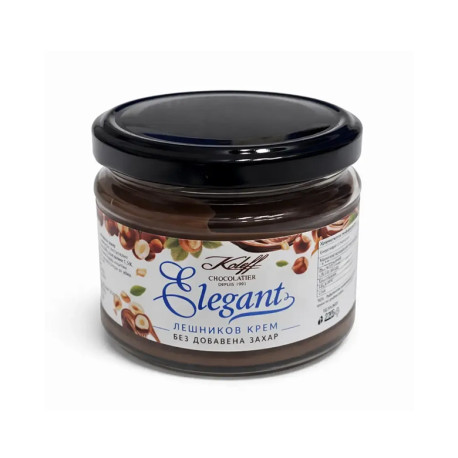 Elegant - Hazelnut Spread, No Added Sugar, Kollef, 200 g Elegant - Hazelnut Spread, No Added Sugar, Kollef, 200 g