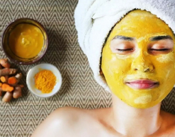 Face mask with turmeric, chickpea and sesame oil against wrinkles (recipe)