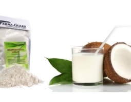 Healthy and energizing cocktail with diatomaceous earth and coconut